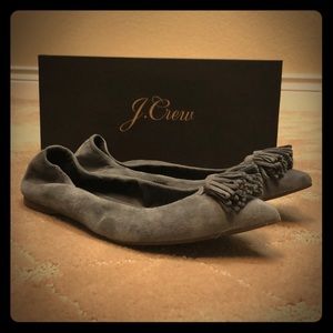 J. Crew gray suede flats